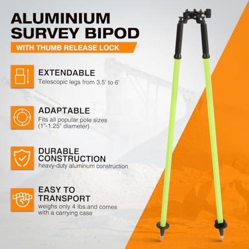 Elevate Your Surveying Game: Our Durable Aluminum Bipod