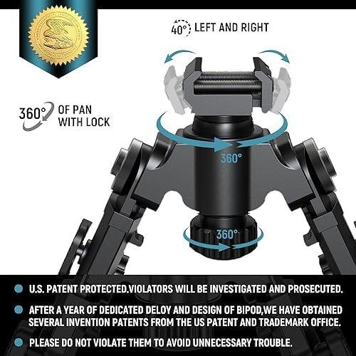 Maximize Our Accuracy: ‌Discover the 360° Swivel ⁣Bipod