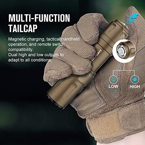 thumbnail image 2 of Olight Odin Mini 1250 Lumens Rechargeable M-LOK Tactical Flashlight - Black (Certified Refurbished) 2 of 4