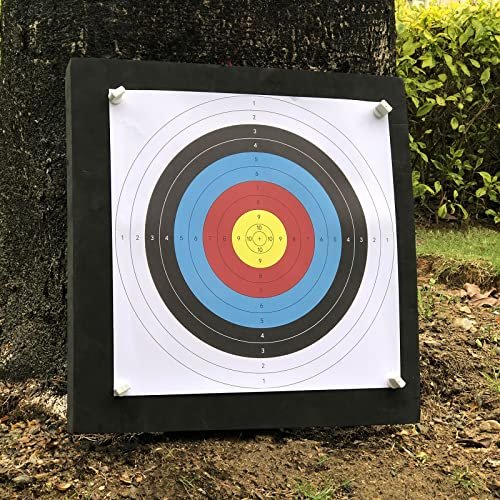 thumbnail image 2 of MECCANIXITY Archery Targets Paper 16"x16"(40cm) Bow And Arrow Targets 5 Ring Single Spot For Hunting Backyard Shooting Practice (Purple, Pack Of 50 2 of 10