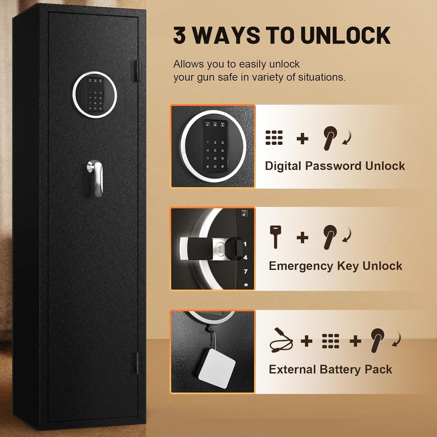 Explore Safety and Convenience with the EMAXEE Gun Safe