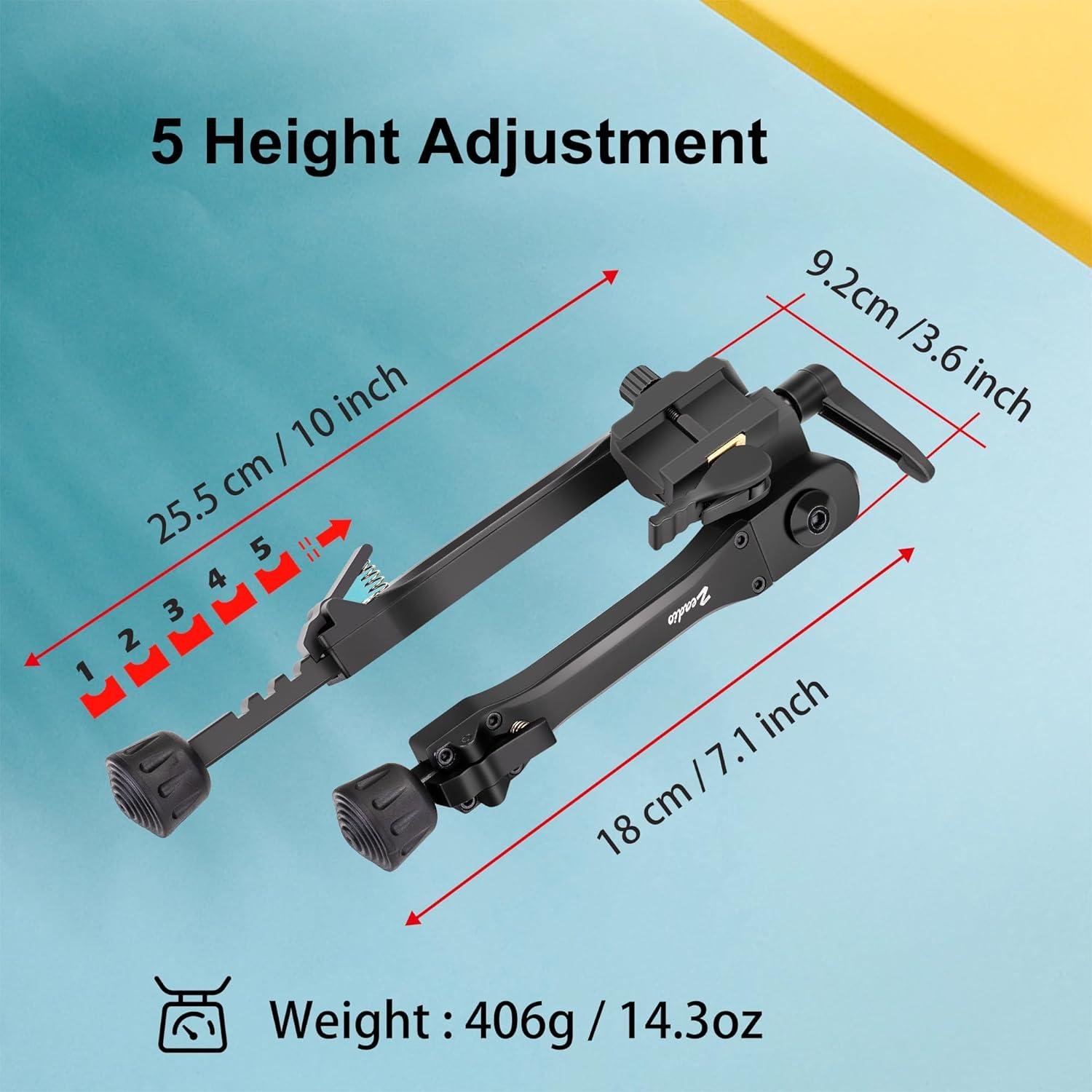 Achieve Perfect Stability with Zeadio's Versatile Bipod