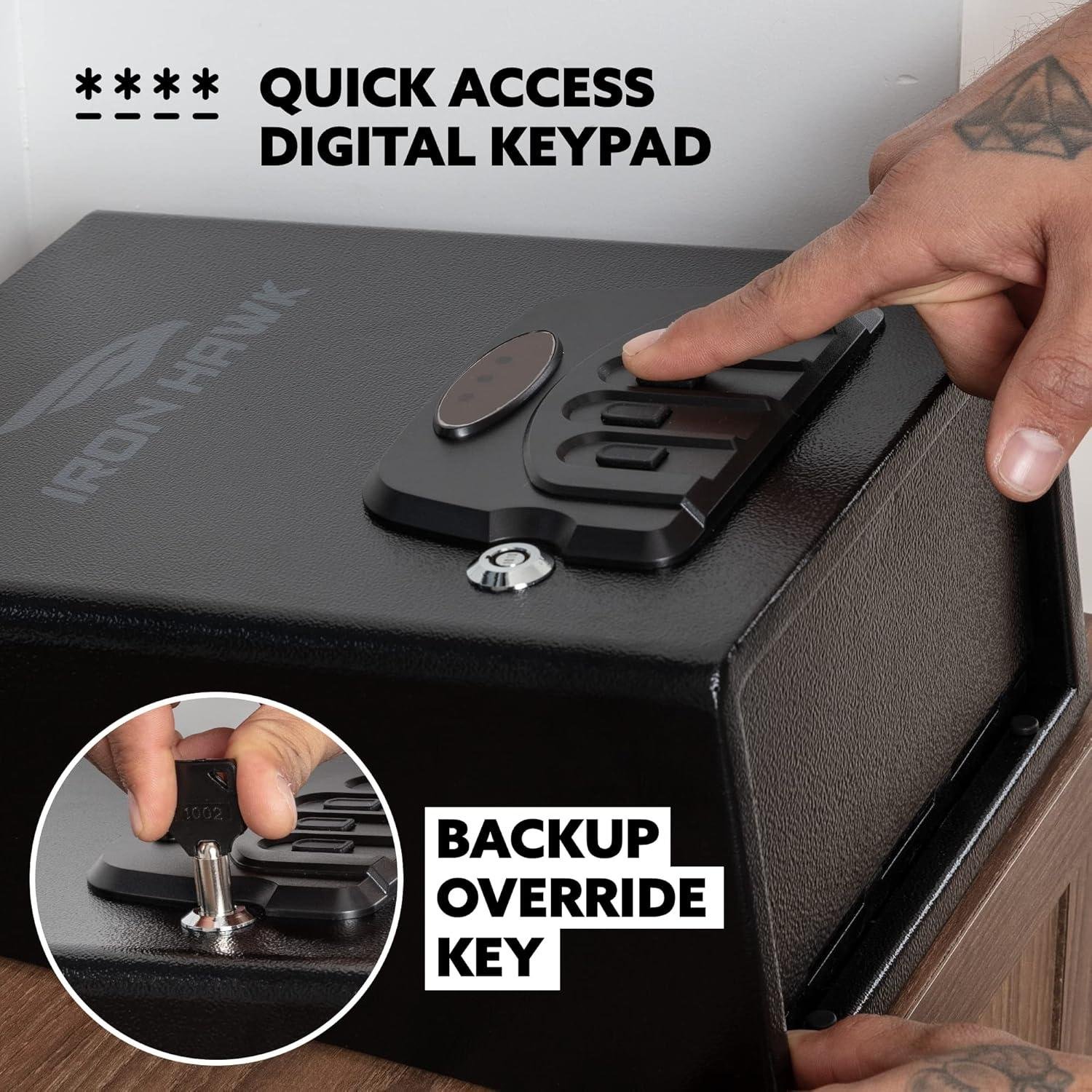 Iron Hawk Safe: Reliable Security for Nightstands & More