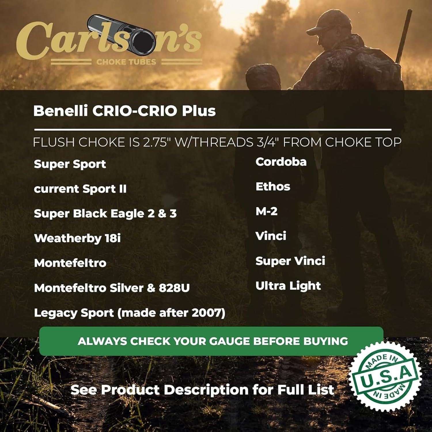 Choking Perfection with Carlson's for Benelli Crio Plus