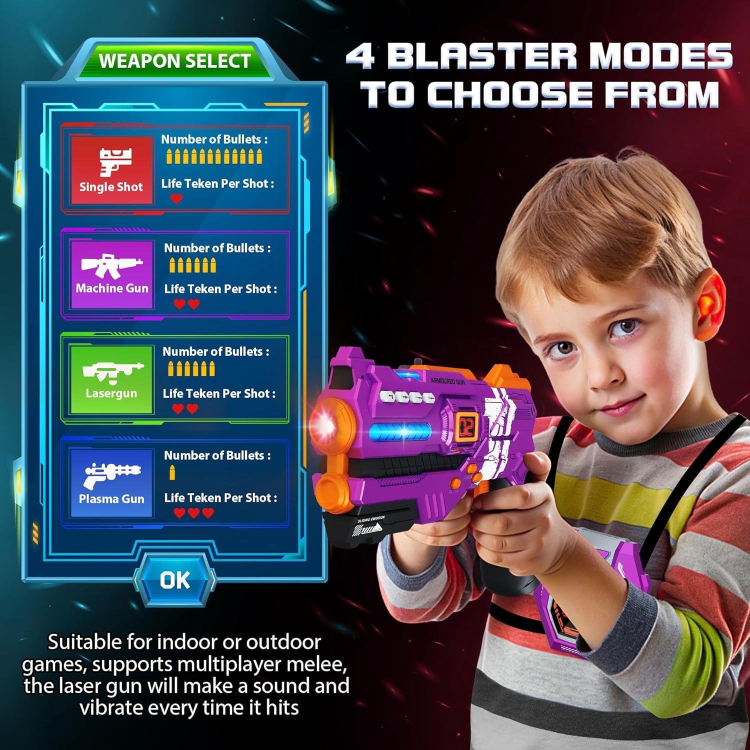 Backyard Battles:⁤ Our Review of a 4-Gun Laser Tag