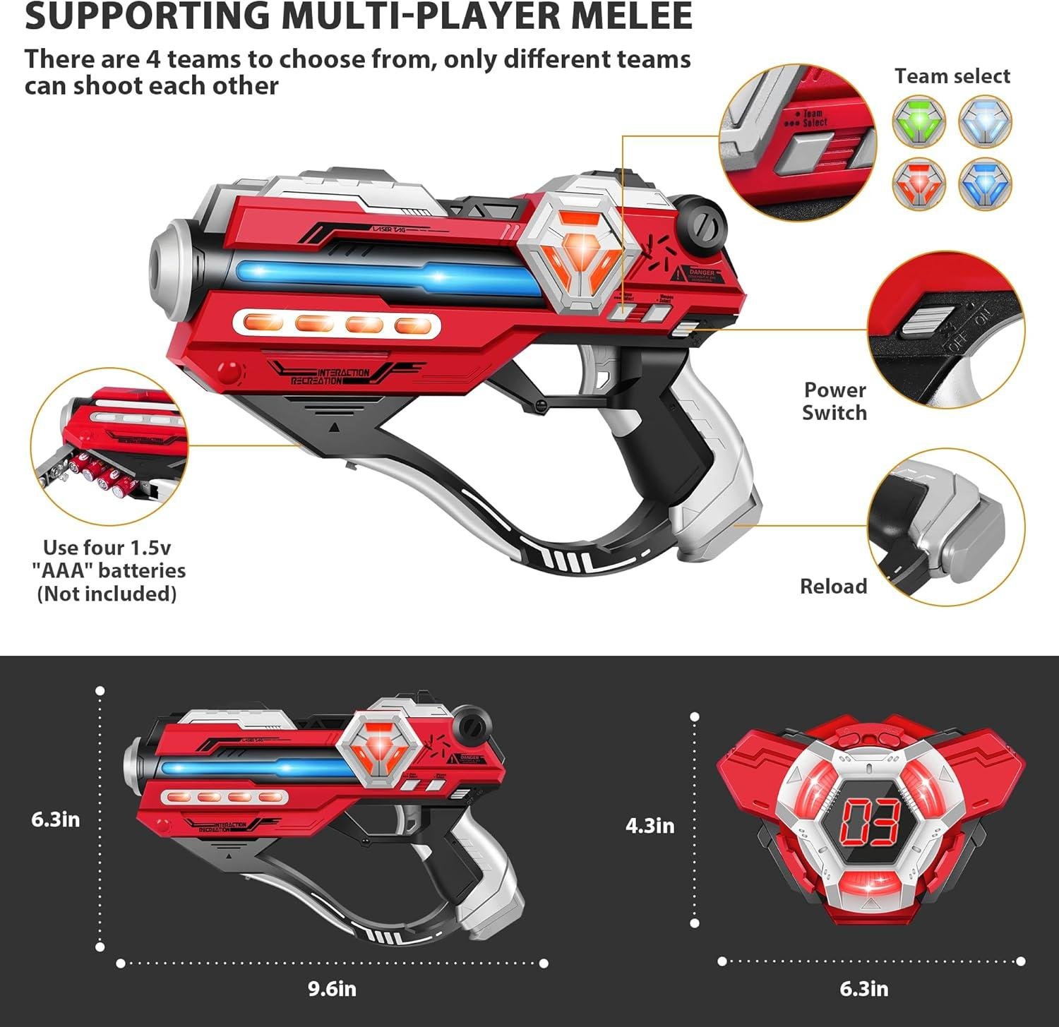 We Review ⁣a 4-Gun Laser Tag Set with LED Vests