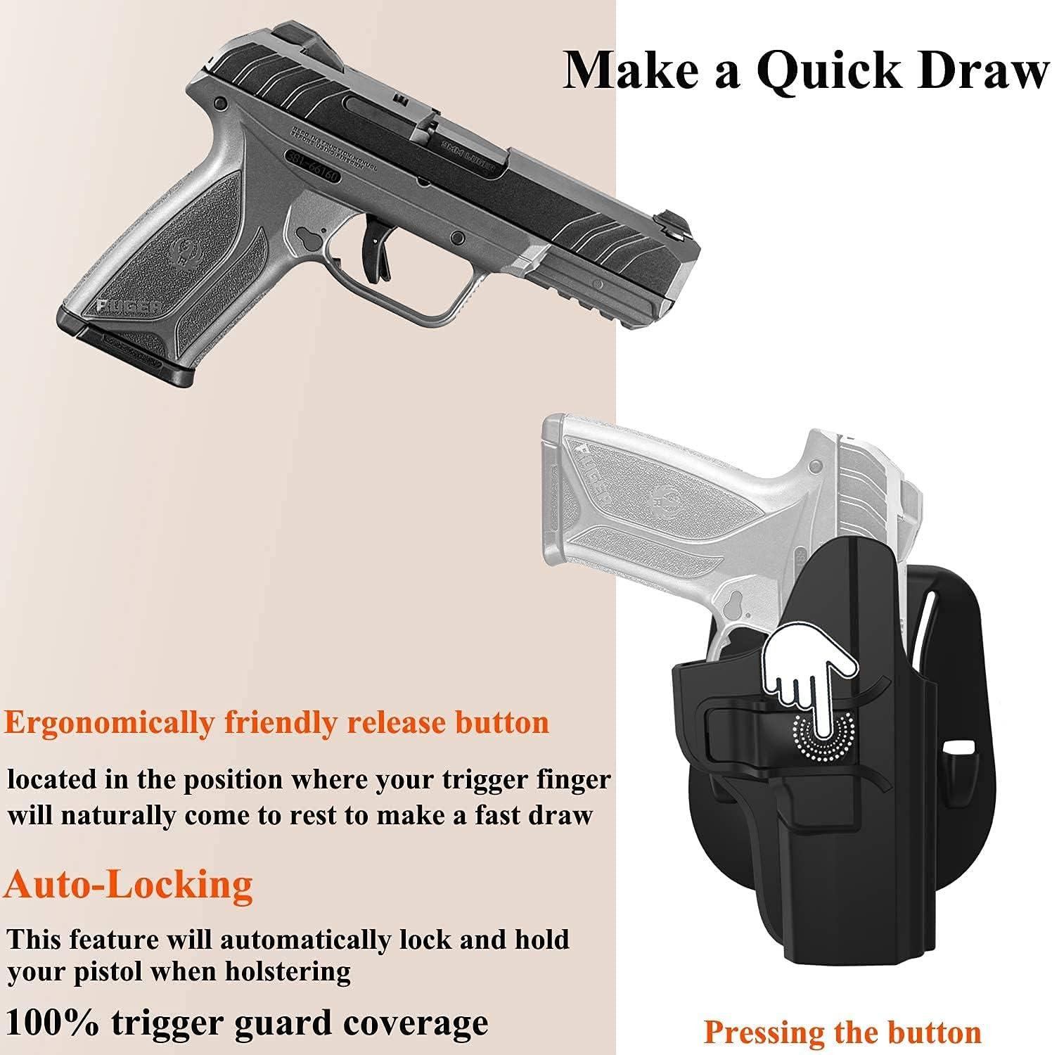 Our Draw on the Ruger Security-9 OWB Paddle ⁢Holster