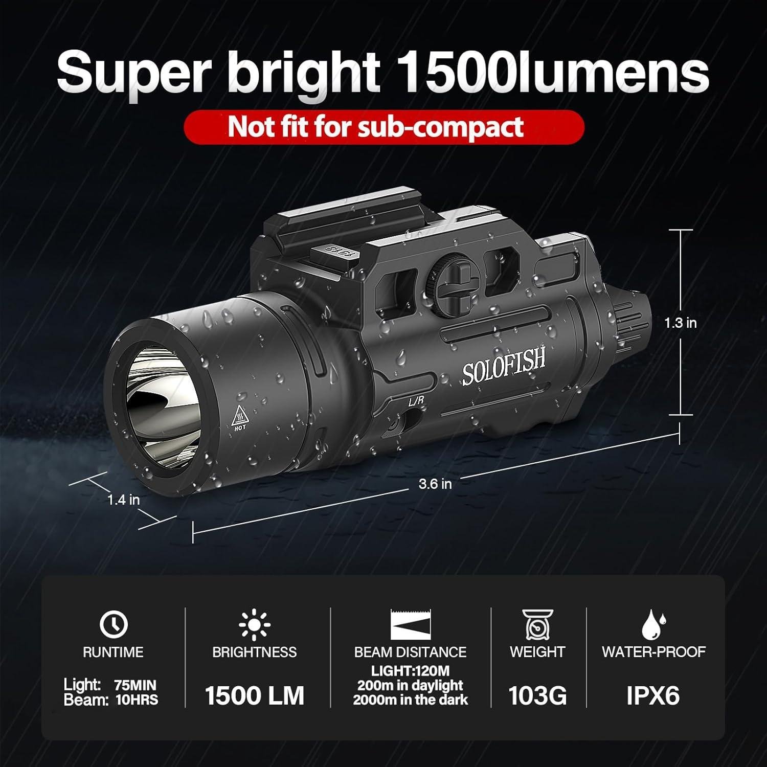 We Review⁣ the ‍Solofish 1500lm Pistol Light + Green Beam