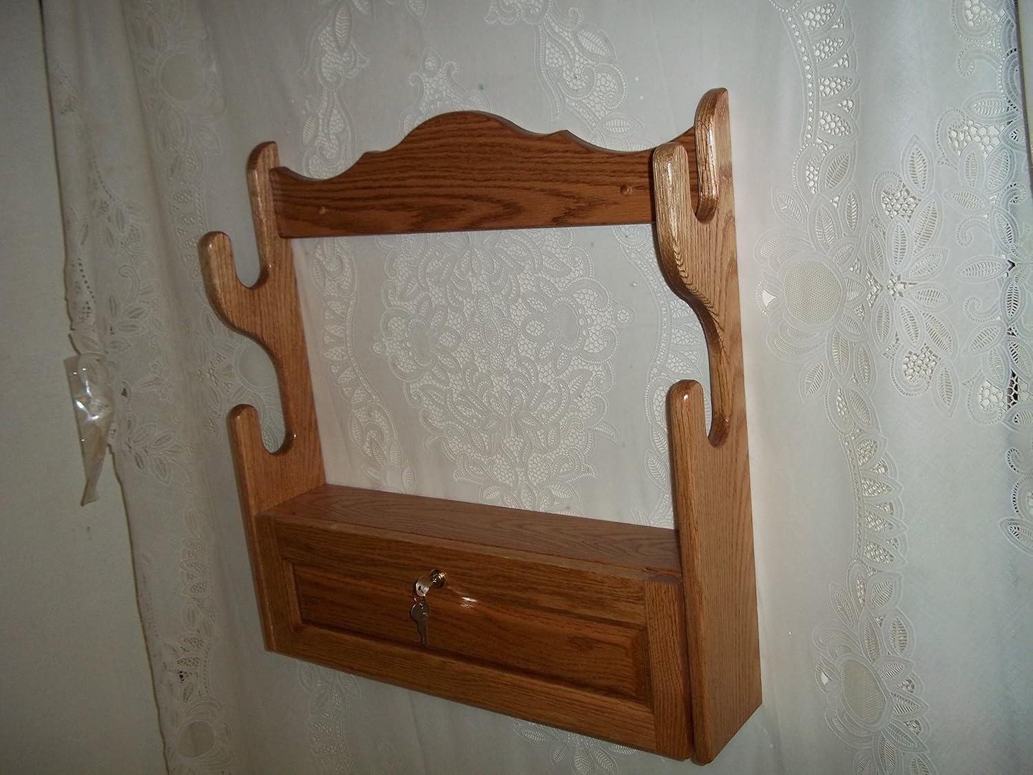 Elegance Meets utility: Our Handmade Red Oak Gun Rack