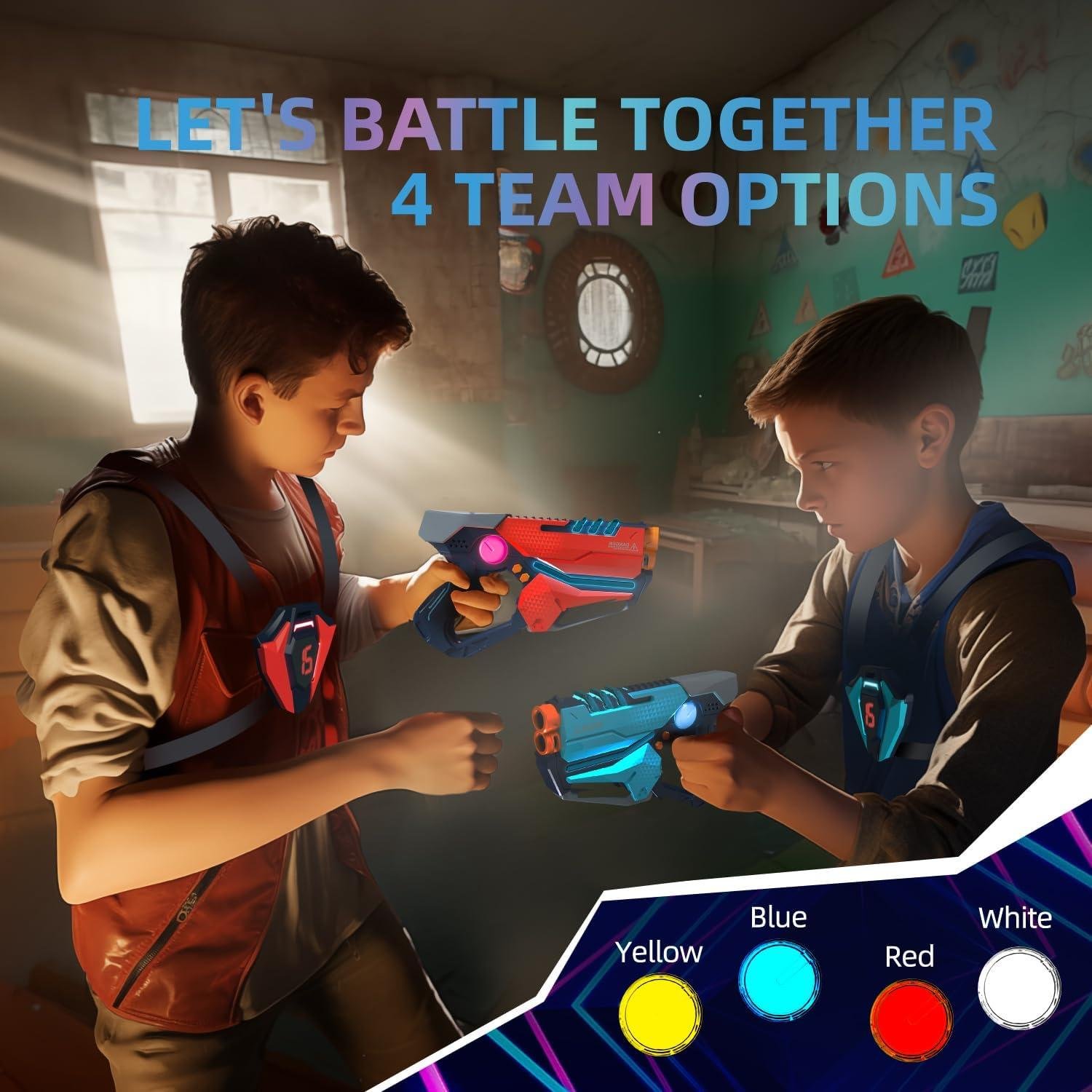 We test a ​Sci‑Fi Laser⁤ Tag Duo with LED⁢ vests
