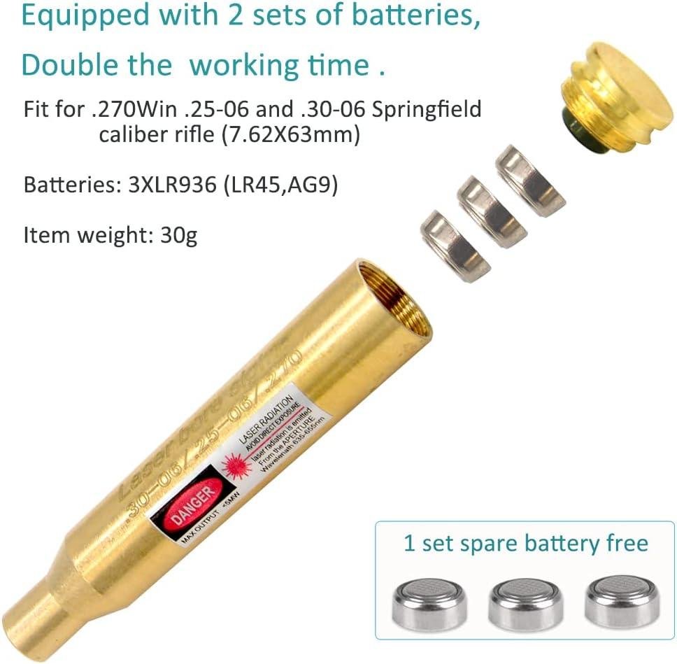 We Sight In with a .30-06/25-06/.270 Red Laser bore Sighter