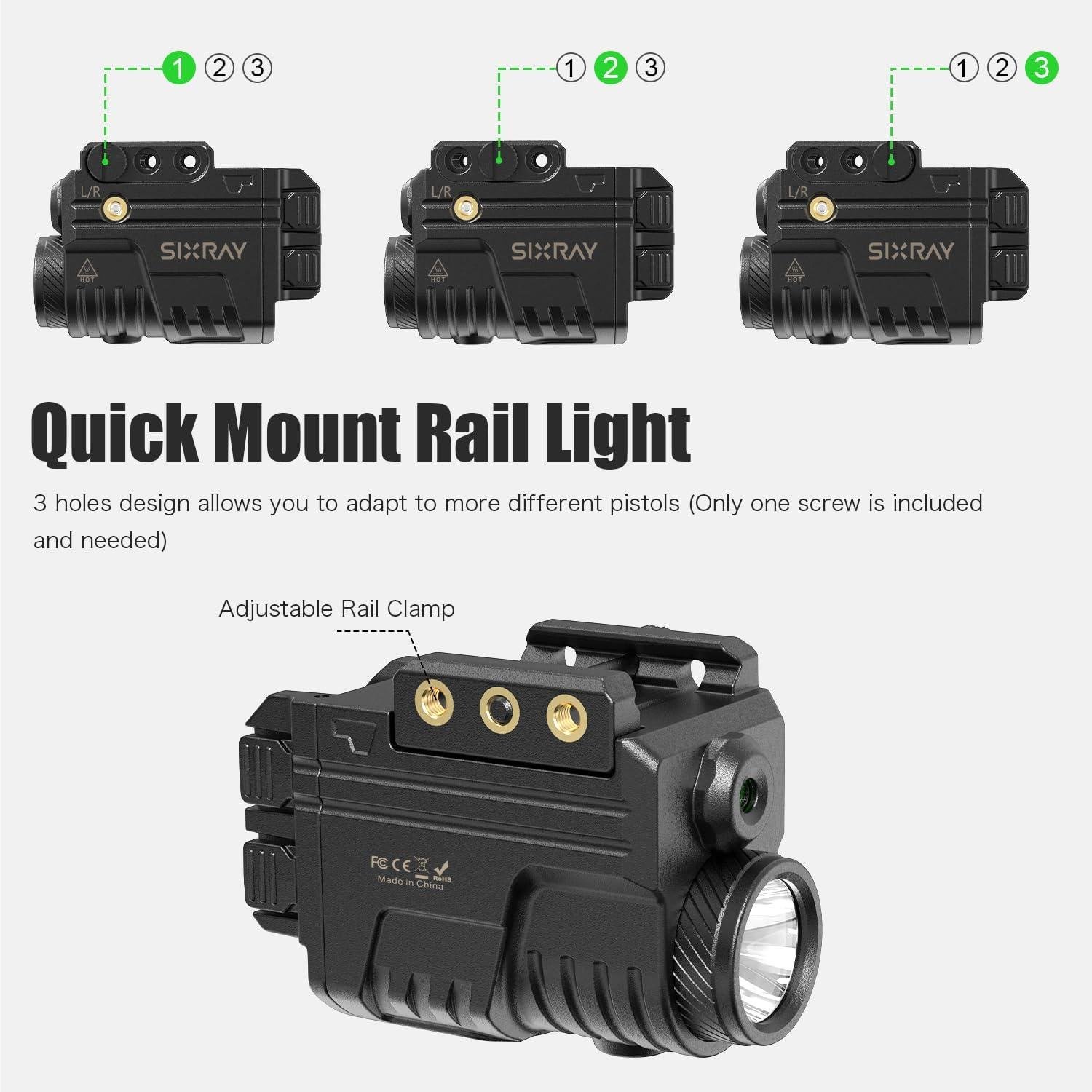 We review SIXRAY's 600-Lumen Pistol ⁣Light-Laser Combo