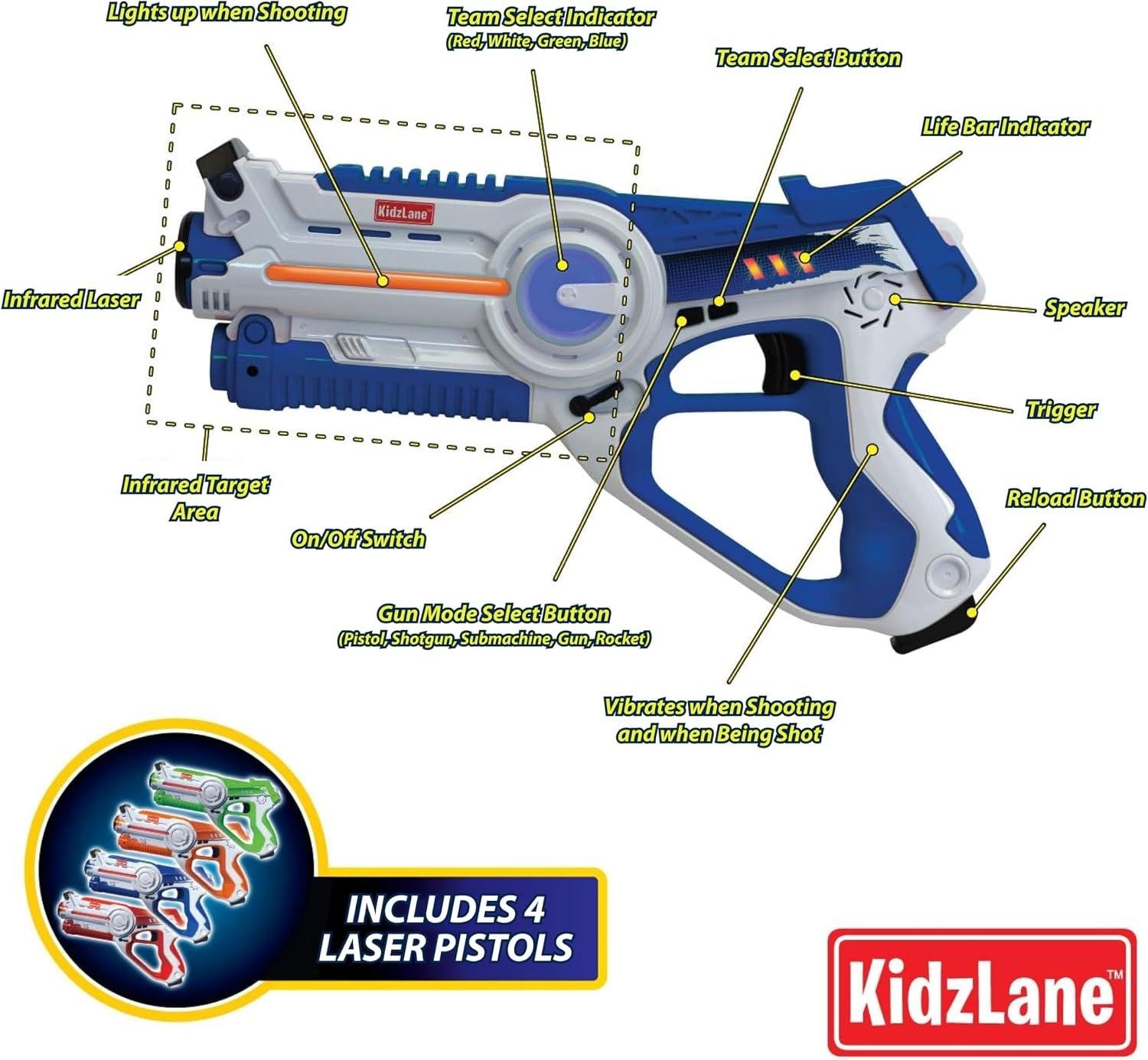 Our Take on kidzlane Laser Tag: 130 ft, 4 Modes