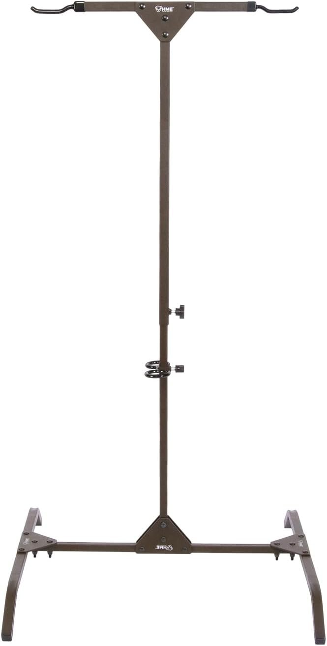 HME Reliable Stable Convenient Lightweight Durable Portable Dual-Sided Versatile Archery Hard Surface Bow Practice Hanger with Archer's Arrow Caddies Included