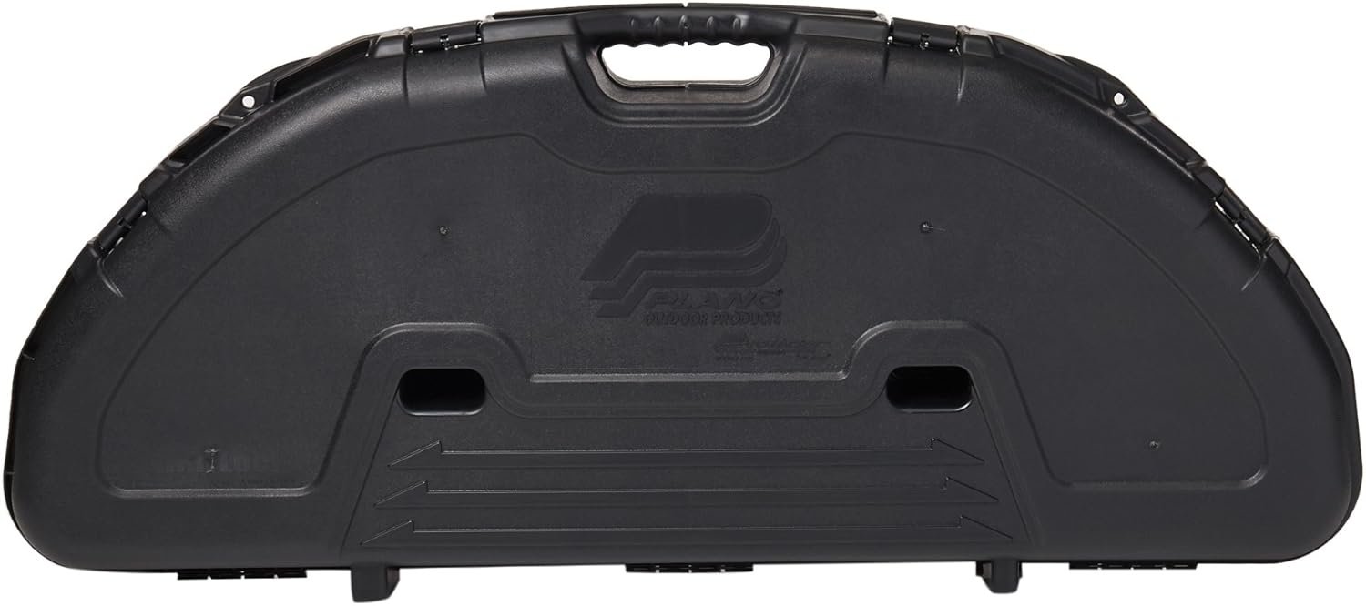 Plano Protector Compact Bow Case, Black, Hard Bow Case, Holds up to Five Arrows, Anti-Crush Archery Storage and Protection