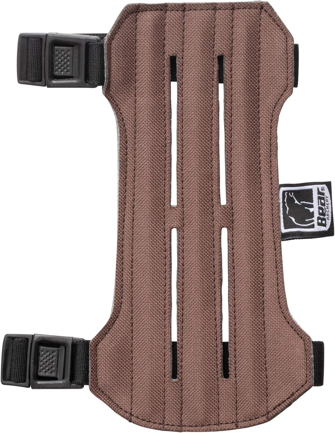 Bear Archery Adjustable Cordura Arm Guard with Vented Design, Brown, One Size