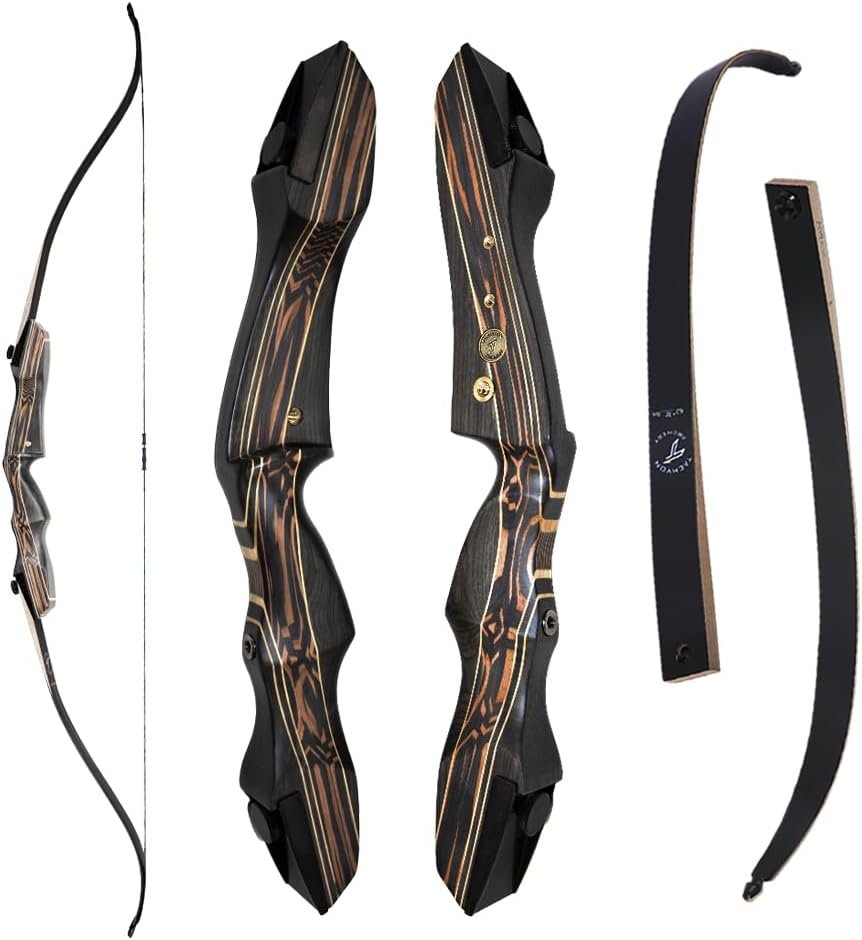 Recurve Bow for Adults and Beginners, Archery Bow Takedown Wooden Bow for Hunting and Target Shooting