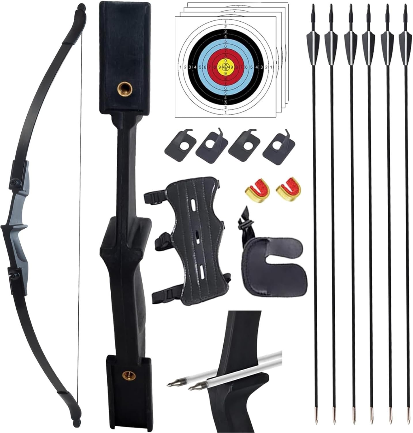 SOPOGER Archery Bow and Arrow Adult - Takedown Recurve Bows Archery Set for Adults Youth Beginner 20lbs 30lbs 40lbs Left and Right Handed Outdoor Target Practice Hunting