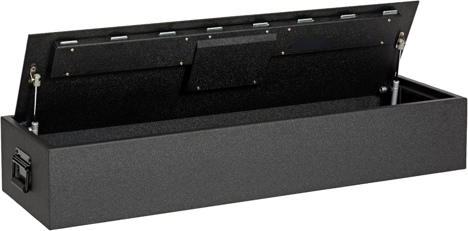 SnapSafe Trunk Safe II – Vehicle Gun Safes for Rifles and Shotguns – Security in Your Car or Truck, Protect Your Firearms, Ammo and Valuables – Black, Measures 7 x 42 x 13 Inches