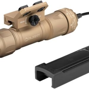 OLIGHT Odin S 1500 Lumens MLOK Rail Mounted Weaponlight Rechargeable Tactical Flashlight with Upgraded Remote Pressure Switch, 250 Meters Throw Distance, IPX8 Waterproof (Desert Tan)
