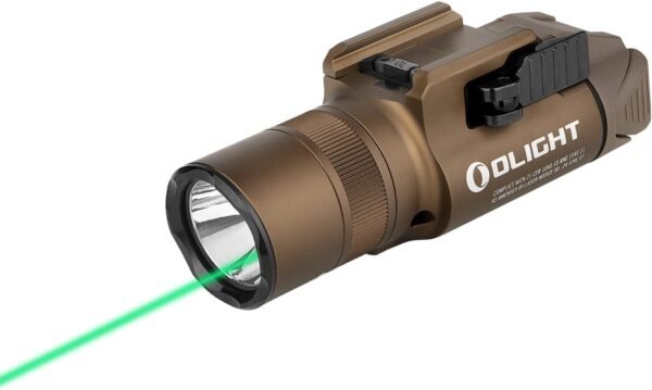 OLIGHT Baldr Pro R 1350 Lumens Magnetic USB Rechargeable Tactical Flashlight with Green Beam and White LED Combo, Rail Mount Weaponlight Compatible with 1913 or GL Rail, Built-in Battery