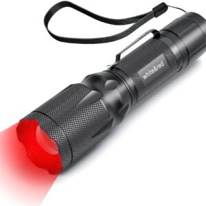 Upgraded Red Flashlight, Bright White &High/Low Power Red Light Options with Memory, Zoom Lens, Portable Waterproof LED Small Torch for Aviation, Astronomy, Night Vision