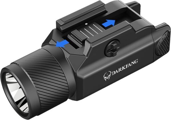 DARKFANG Tactical Flashlight 1500 Lumen for Shotgun/Pistol Light with Momentary/Strobe Function for 1913 Picatinny Rail