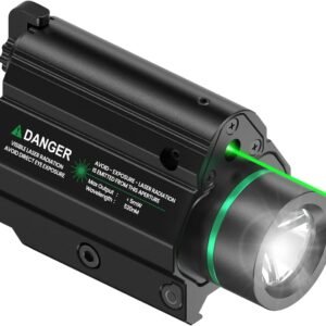 Feyachi Green/Red Laser Light Combo LED 1000 Lumen Weapon Light Flashlight with Picatinny Rail Mount for Pistol Rifle Rechargeable