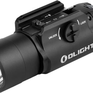 OLIGHT PL Turbo Weaponlight, 800-Lumen 515 Meters Long-Range Tactical Flashlight, 66,300 High Candela Compact Rail-Mounted Light with Strobe Function and Rail Locating Keys, Fits Picatinny and GL Rail