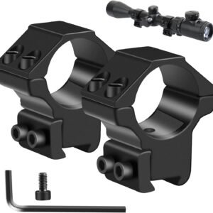 1'' Dovetail Scope Rings, 2 Pack High Profile or Medium Profile 1 Inch Scope Mount Rings for 11mm Dovetail Rails