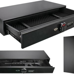 Heavy-duty Under Bed Safe, Rapid Gun Storage Safe Drawer Safe for AR Rifle Ammo Pistol Accessories for Home and Vehicle