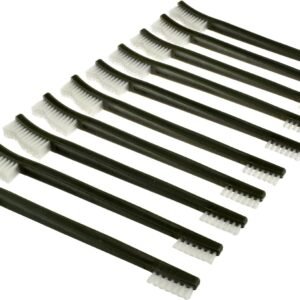 SE 10-Piece Double-Ended Gun Cleaning Brush Set, Gun Cleaning Supplies Kit, 7-inch Nylon Bristle Brushes, Plastic Handle - 7615NB10PCS