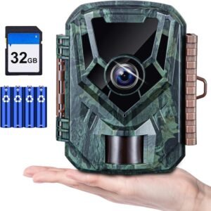 KJK Trail Camera 36MP 2.7K, Mini Game Camera with Night Vision 0.1s Trigger Time Motion Activated 130°Wide-Angle, Waterproof Trail Cam with 2.0” HD TFT Screen, Hunting Camera for Wildlife Monitoring