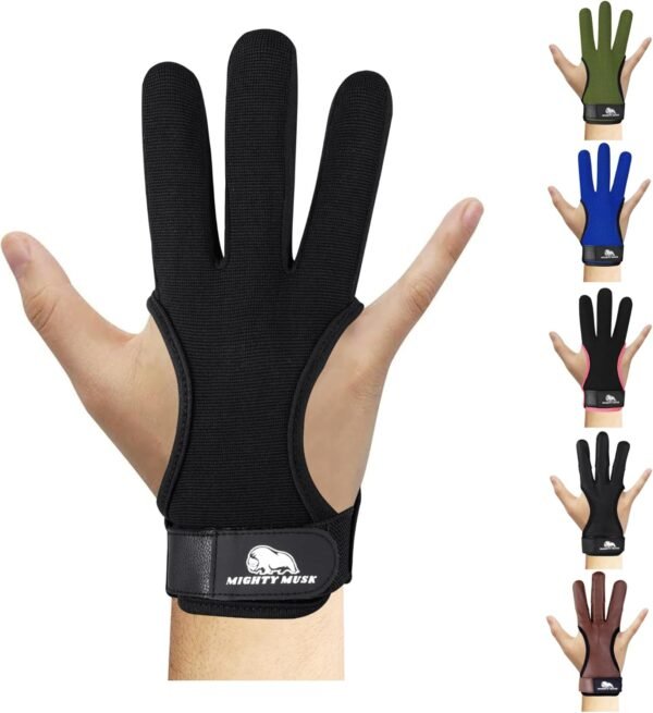 Archery Glove Geniune Leather Fingers Protector for Experienced Archer | Recurve Arrow Bow Protective Adult Learner