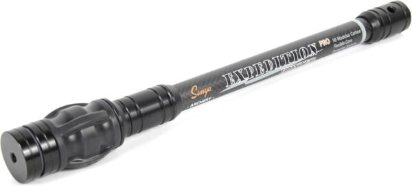 SUNYA Archery Bow Stabilizer for Compound Bow, Carbon Fiber Body Flexible Core, Damping System and Weights Kit, 8",10",12" 15" in Expedition Series