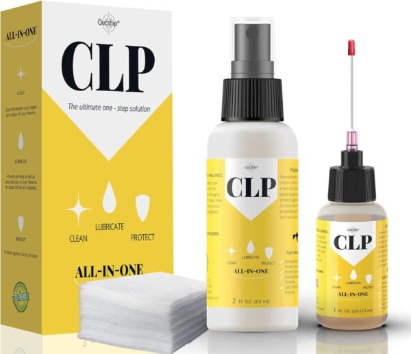 Gun Oil 2 oz & 1 oz Needle Oiler Gun Lubricant, Multi-Purpose Gun Cleaning Kit Protector, Clp Gun Cleaner and Lubricant, Gun Cleaning kit with Oil and Cleaner - by Qucship