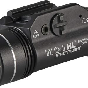 Streamlight 69260 TLR-1 HL 1000-Lumen Weapon Light with Rail Locating Keys and Lithium Batteries, Box, Black