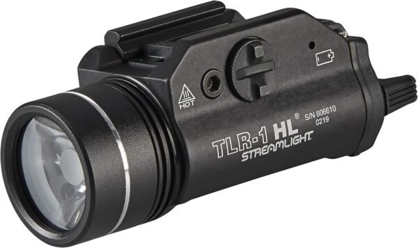 Streamlight 69260 TLR-1 HL 1000-Lumen Weapon Light with Rail Locating Keys and Lithium Batteries, Box, Black