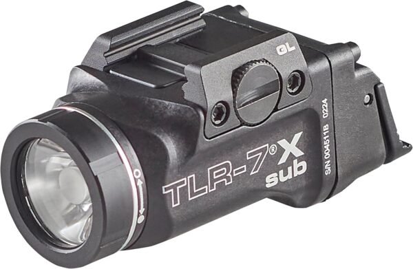 Streamlight 69400 TLR-7 Sub 500-Lumen Tactical Weapon Light Designed Exclusively and Solely for Railed Glock 43X Mos/48 Mos/43X Rail/48 Rail Handguns, Includes Mounting Kit with Key, Black