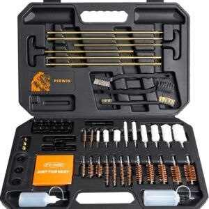 Universal Gun Cleaning Kit for All Caliber Pistol Rifle Handgun Shotgun Hunting Cleaning Kit with Brass Rods and Tough Carrying Case, Gun Accessories Gifts for Men