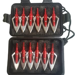 Stainless Steel Hunting Archery Broadheads Blades Grain Screw-in Arrow Heads Tips Compatible with Traditional Bows Archery Broad Crossbow Recurve