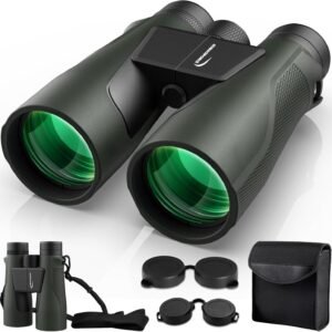 15x56 Binoculars for Adults High Powered - Aurosports HD Large View Binoculars with Clear Low Light Vision - Lightweight Easy Focus Binoculars Bird Watching Hunting Hiking Cruise Travel - Green