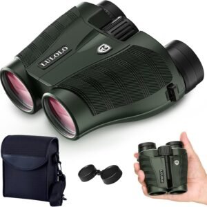 12x30 Compact HD Binoculars for Adults and Kids High Powered - Large View Binoculars with Clear Low Light Vision - Super Bright Lightweight & Waterproof Binoculars for Bird Watching Travel Hunting