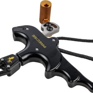 Trophy Ridge Precise Bow Archery Release - 4-Finger Design for Full Drawing Power, Torque-Free 360° Rotation, Smooth Release, Adjustable Thumb Trigger and Caliper Tension, Sling Wrist Strap Included