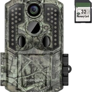 WOSPORTS Trail Camera,48MP 4K 0.2S Trigger Motion Activated,Game Hunting Camera with Night Vision IP66 Waterproof 2.0''LCD 120°Wide Camera Lens for Outdoor Scouting Wildlife Monitoring Home Security