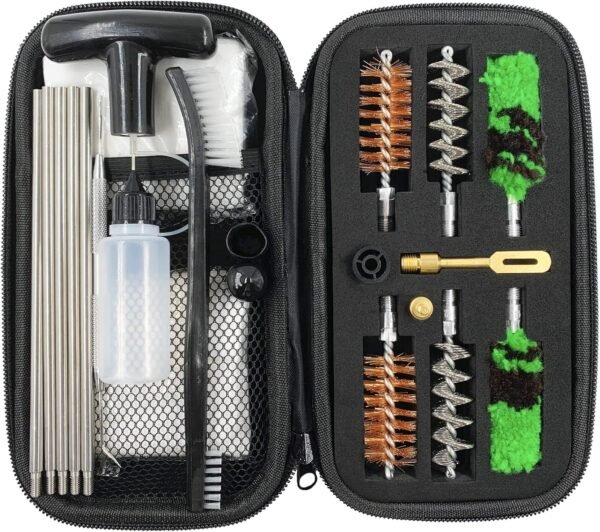 Shotgun Cleaning Kit 12 Gauge, Provided Double The Consumables, 30 Inch Stainless Steel Cleaning Rod (8-32 Thread) with Adaptor.