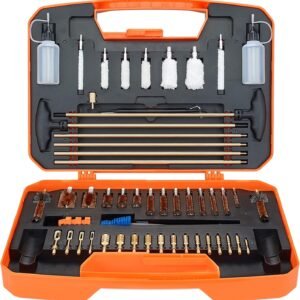 Raiseek Gun Cleaning Kit Rifle Pistol Shotgun Universal Cleaning Kit for 20GA 12GA .45 .40 .357/.380/.38/9MM .338 .325/8mm .30/7.62MM .270 .250 .243 .22 .17 All Calibers