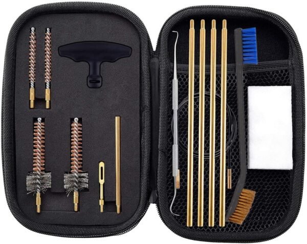 Pro .223/5.56 Cleaning Kit with Bore Chamber Brushes Cleaning Pick Kit, Brass Cleaning Rod in Zippered Organizer Compact Case BOOSTEADY