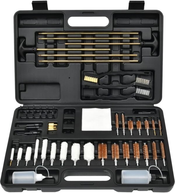 GLORYFIRE Gun Cleaning Kit Universal for Guns, Gun Brushes for Pistol, Handgun, Shotgun, Elite Brass Rods and Wire Rope, Hunting Gear Gun Accessories for Men