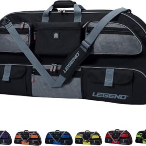 Legend Apollo Travel Compound Bow Case - Soft Bow Case with Spacious Storage Pockets & Lightweight Design - Shock Absorbing Foam Padding & Tricot Lining, Arrow Tube Holder - 40" & 44" Interior